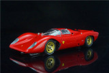 CMC 法拉利312P Belinetta 红色素版赛车 1：18汽车模型