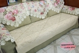 外贸原单cotton life绣花绗缝沙发垫 坐垫 欧式皮沙发垫实体
