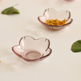 日式樱花味碟创意玻璃碟子粉色酱料碟筷架醋碟出口日本料理小碟子