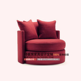 懒人时尚单人圆形沙发 单人布艺沙发 个性创意半圆形沙发休闲椅