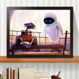 机器人总动员瓦力电影海报装饰画有框画卧室壁挂画儿童房小孩男孩