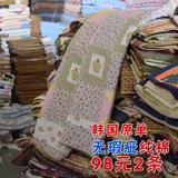 外贸尾单纯棉印花日式绗缝空调被夏凉被单床盖薄被子特价促销包邮