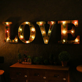 LOVE创意字母LED灯壁饰客厅卧室墙上装饰品酒吧服装店墙壁挂件大