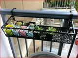 欧式长方形栏杆壁挂式花架子铁艺多层阳台挂架多肉植物悬挂花盆架
