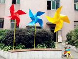 厂家直销风车批发DIY定制纯色四叶户外超大型一米装饰布置幼儿园