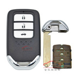 本田15款锋范哥瑞三键智能卡 原厂板子壳 433MHz芯片遥控汽车钥匙