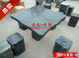 特价石桌石凳子雕刻 天然墨绿石头桌子庭院摆件大理石石桌SZ13