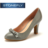 STONEFLY/斯通富来专柜百搭羊皮蝴蝶结浅口鞋职业商务高跟单鞋女