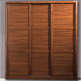 木质宜家原木实木推拉趟门移门二门三门1.6米2.0米衣柜小户型特价