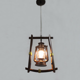 中式复古怀旧个性创意竹艺单头马灯吊灯仿古酒吧茶楼咖啡厅过道灯