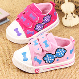 婴儿学步鞋软底0-12个月婴幼儿鞋1岁宝宝鞋子春秋女童单鞋帆布鞋