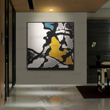 欧式简约装饰画 现代客厅玄关挂画 办公室展厅室外大幅抽象油画