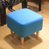 新款换鞋凳布艺沙发凳子梳妆凳创意矮凳简约时尚小板凳实木脚凳子