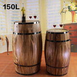 150L橡木桶装饰桶木质道具酒桶木制啤酒桶立式木制葡萄酒橡木酒桶