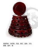 花瓶底座圆形特价实木质茶壶陶瓷奇石头鱼缸花盆佛像摆件根雕挖槽