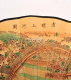 王星记扇一尺中国风丝绸绢扇和风高档礼品折扇男中国特色工艺扇子