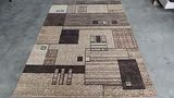 美国代购 地毯 RUGS AREA现代装饰方形地毯 线条图案浅棕色