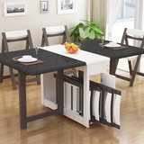 简约现代家用创意多功能可折叠饭桌小户型实木可伸缩餐桌椅组合