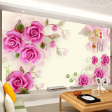 3d玫瑰花十字绣新款客厅简约现代温馨花卉系列大幅挂画家和富贵