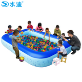 正品水迪加厚充气水池儿童钓鱼池玩沙池决明子池送海洋球包邮