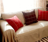 北欧简约现代米色纯色组合沙发定做沙发巾沙发套沙发垫沙发布