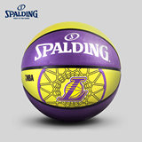 SPALDING官方旗舰店 NBA湖人队徽橡胶篮球 83-156Y
