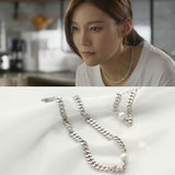 韩国对我而言可爱的她同款珍珠链条锁骨链转运珠项链手链女装配饰