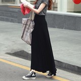 经典款2016春夏韩国半身裙子莫代尔纯色拖地高腰显瘦长裙女