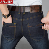AFS JEEP牛仔裤男士直筒春夏款大码宽松长裤男青年薄款中高腰男裤