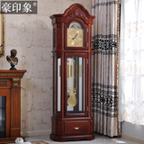 豪印象 欧式古典 机械落地钟表 实木美式座钟客厅摆钟复古