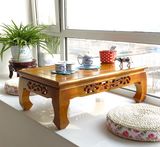 欧式白色飘窗桌实木榻榻米茶几日式地台桌炕桌仿古创意窗台桌