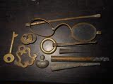 热卖古董收藏古玩杂项杂件老物件老东西 一堆老铜配件 包老G12683