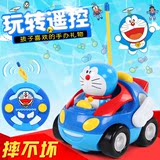 哆啦a梦公仔机器猫模型车儿童卡通遥控车宝宝玩具车无线遥控汽车