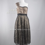 特卖雅莹高级系列G12IC4099A金色礼服裙连衣裙原价18999元