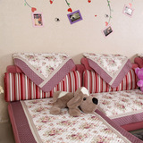 正品优质飘窗垫高档欧式方格紫色布艺田园韩式沙发坐垫沙发靠背巾