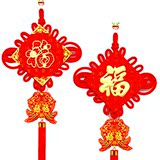 中国结福字挂件 小号大号板结双面 家居客厅饰品装饰壁挂舞蹈道具