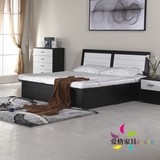 双人床 低箱高箱床液压带储物 1.5/1.8米大床 板式床 环保 简约