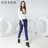 CCDD2016春装专柜正品新款女时尚通勤弹力休闲长裤OL铅笔小脚裤