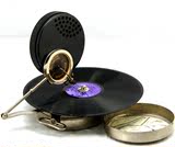 世界上最小的瑞士1925年产怀表式袖珍留声机微型手摇唱机。