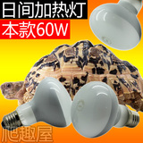 爬虫加热灯陆龟箱加热灯日灯加温灯泡乌龟加热器宠物保温设备60W