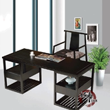 新中式休闲电脑书桌椅现代简约创意实木办公室样板房书房桌椅组合