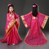 六一儿童古装唐装女童古代唐朝拖尾公主贵妃装舞蹈表演出服装汉服