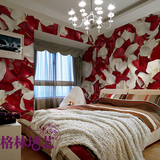 卧室婚房浪漫壁纸客厅沙发电视背景墙纸简约现代温馨大型定制壁画