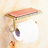 欧式全铜仿古手机纸巾架厕纸架浴室手机纸巾盒厕所卷纸架卫浴挂件