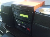 爱华aiwa组合电脑桌面手机音响 分体CD卡座录音机功放书架音箱