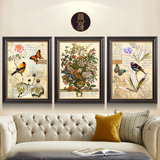 尚尚木莲 现代美式装饰画 欧式客厅沙发背景墙三联挂画 餐厅壁画