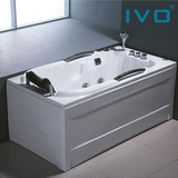 IVO 浴缸浴盆亚克力 左右双裙边按摩冲浪方形浴缸1.5米1.6米1.7米