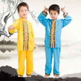 儿童少数民族表演服装男童傣族舞蹈演出服葫芦丝中小学生表演服装