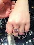 香港专柜代购 西班牙ARTE/艾尔蒂 玫瑰金粉晶钻可拆分组合戒指