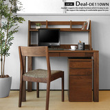 日式实木书桌简约宜家白橡木电脑桌欧式办公书桌书架组合书房家具